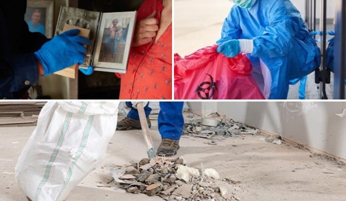Collage of content cleaning, biohazard cleanup and post construction cleaning service Collage of content cleaning, biohazard cleanup and post construction cleaning service