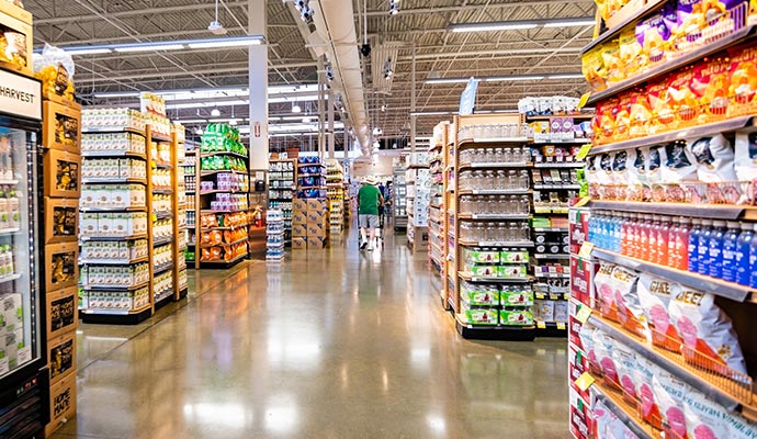 A clean retail store