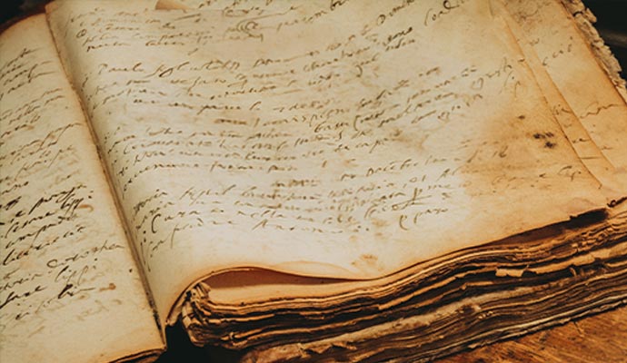A document damaged by mold