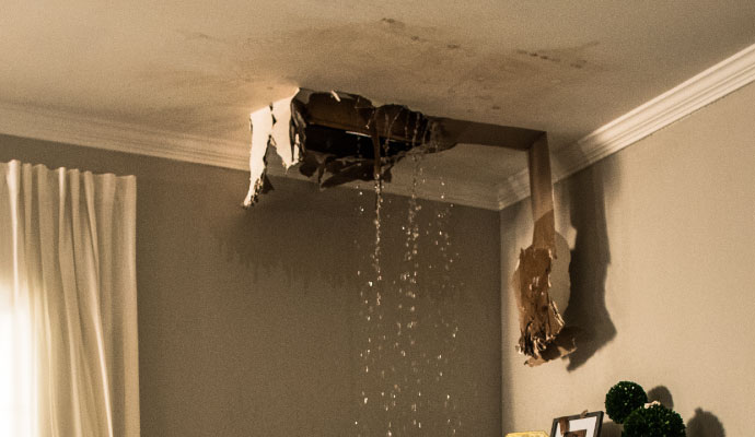 Damaged drywall