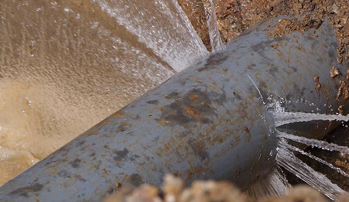 leaks in drainage pipes