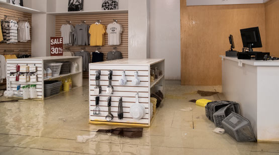 flooded floor