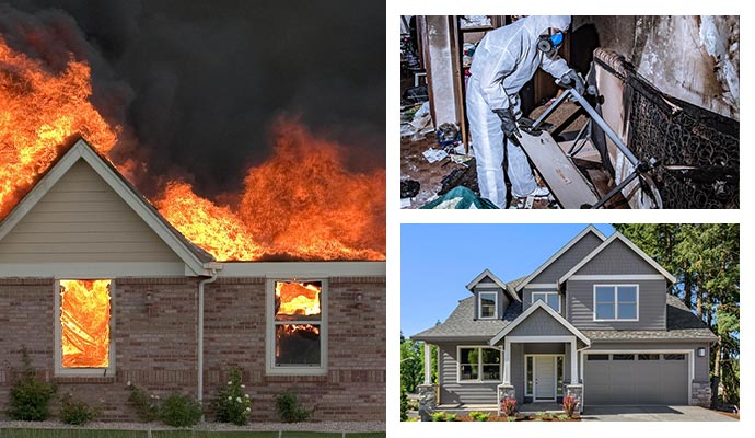 Identifying damage, cleaning the home and workplace, and restoring the home to its original state.