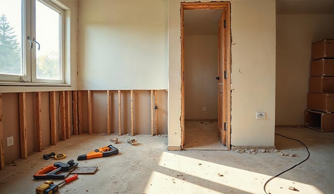 Professional reconstruction service in progress