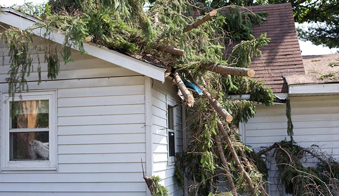 Storm damage property
