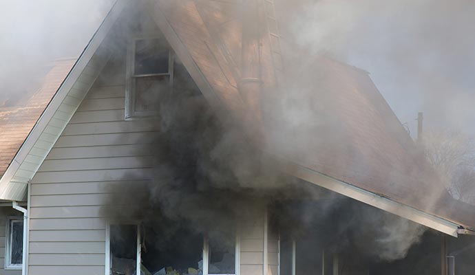 residential home fire and smoke damage