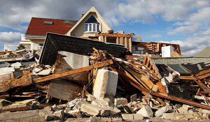 Hurricane damage property