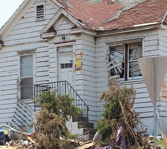 Storm damage property