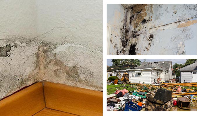 Structural damage and growth of mold and mildew, causing damage to belongings.