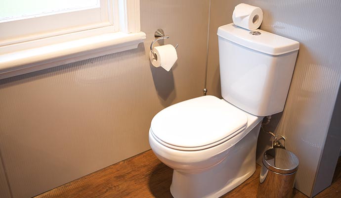 Installed toilet Installed toilet