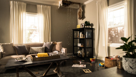 water leaking from ceiling
