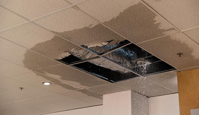 A water line break 
