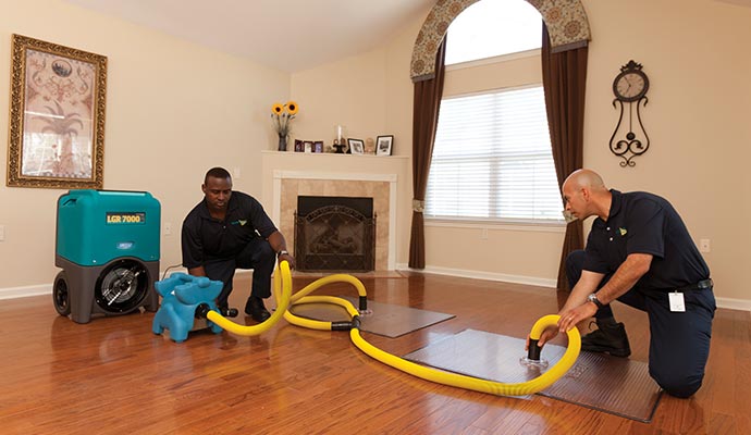 Person dry wooden floor with equipment